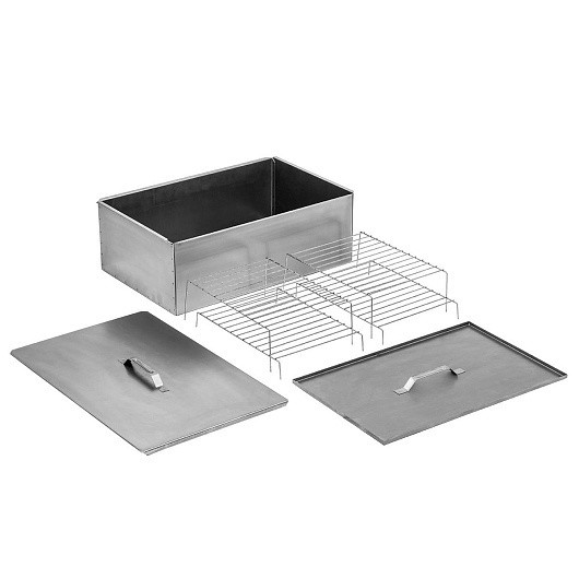 Коптильня двухъярусная Профессионал с поддоном для сбора жира 580x380x220 (сталь 1,0 мм)