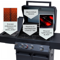 Газовый гриль PRIMELINER G-class 3B в комплектации DELUXE