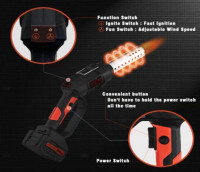 Стартер-фен для розжига углей на аккумуляторе