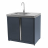 Модуль уличной кухни SMART-900 Шкаф с мойкой Helios