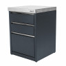 Купить Купить Модуль уличной кухни SMART-600 Стол с тремя ящиками  Helios