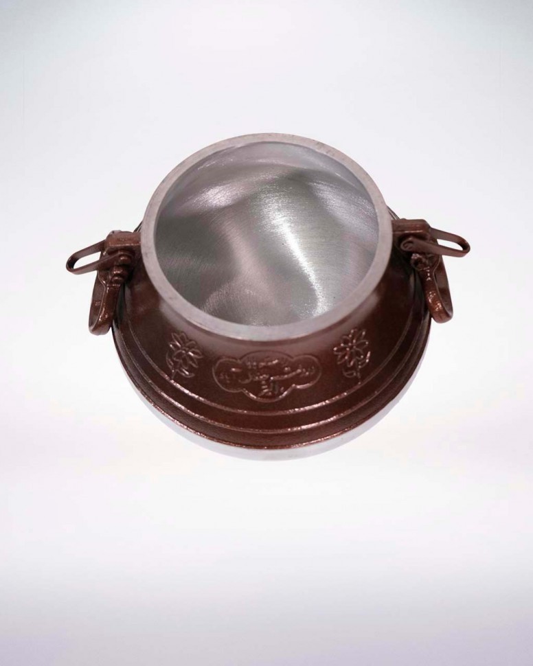 Афганский казан 10л с ручками, низ хром (Афганистан)