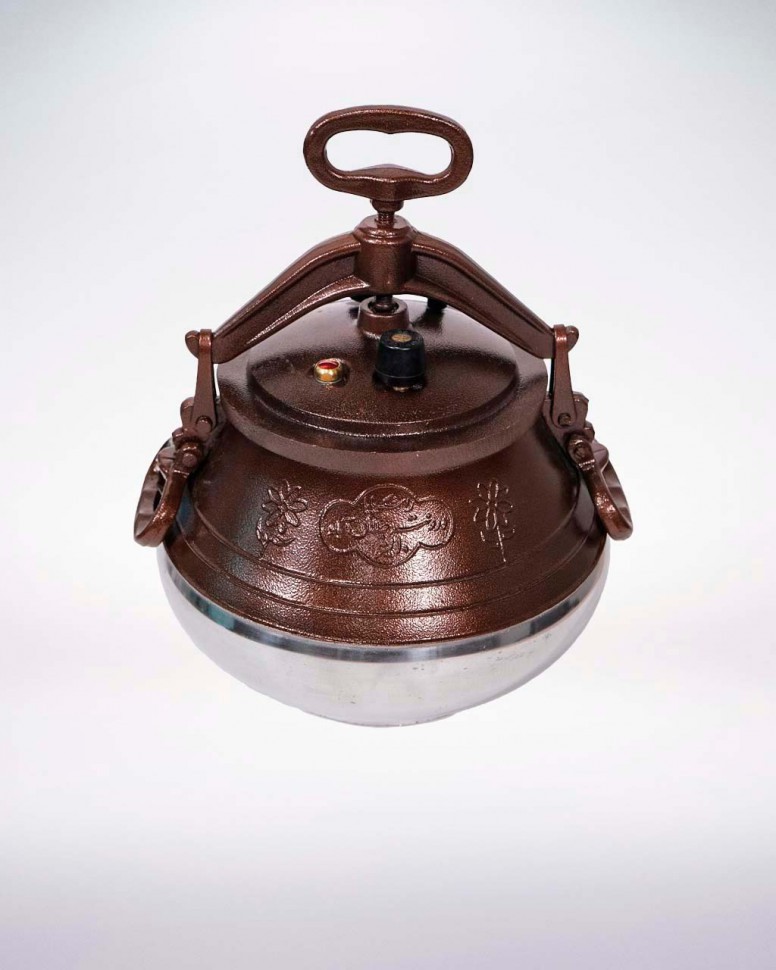 Афганский казан 10л с ручками, низ хром (Афганистан)