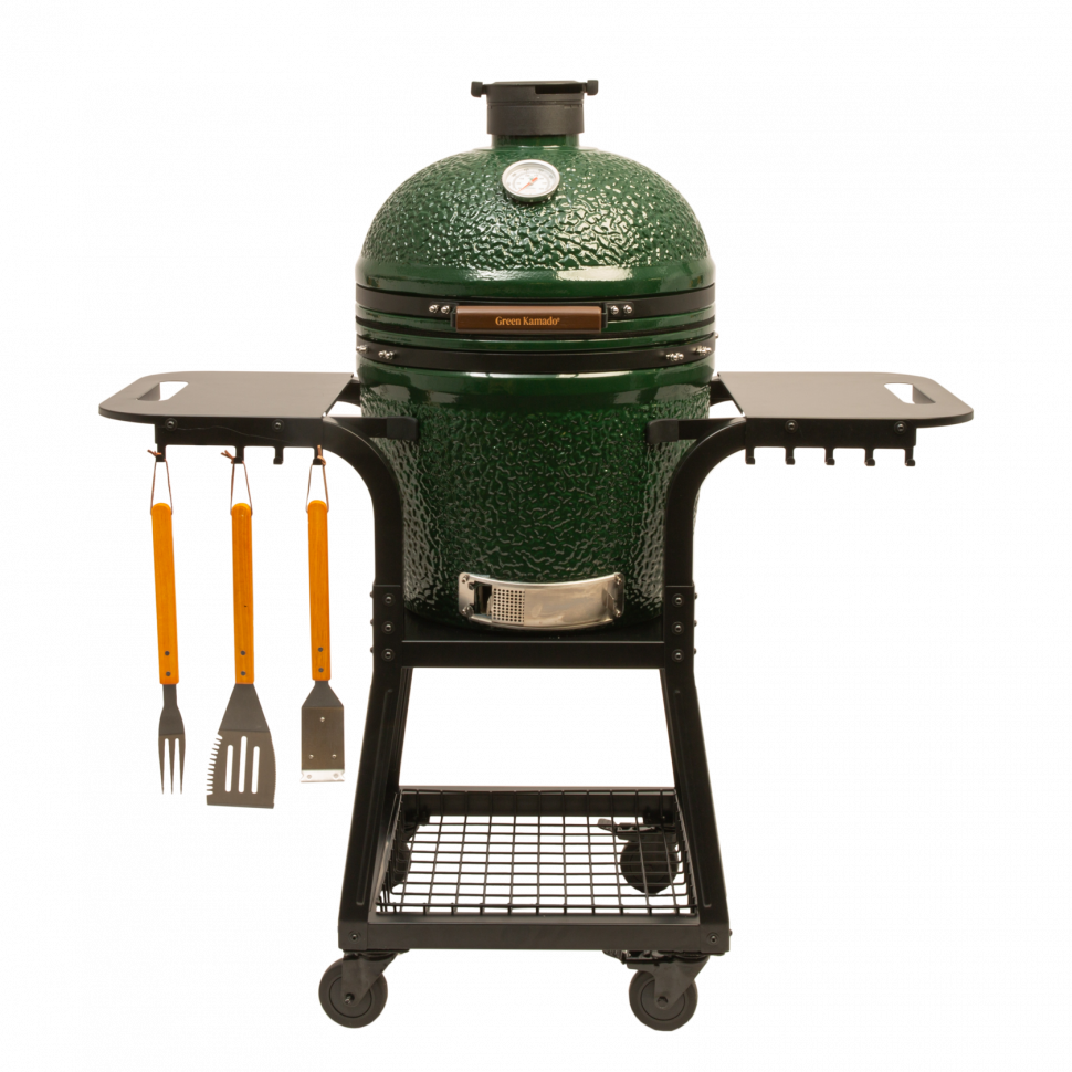 Тележка мобильная с боковыми столиками металлическая для L