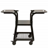 Тележка мобильная с боковыми столиками металлическая для L