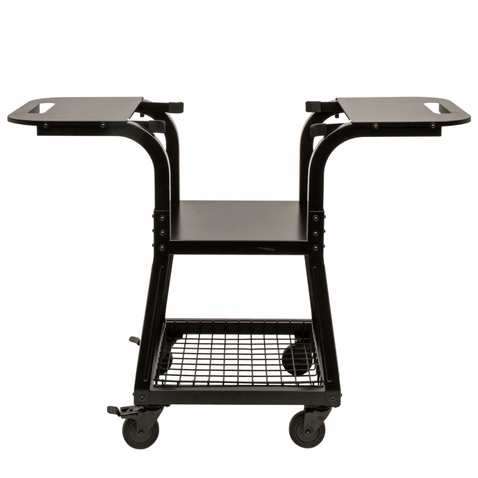 Тележка мобильная с боковыми столиками металлическая для L