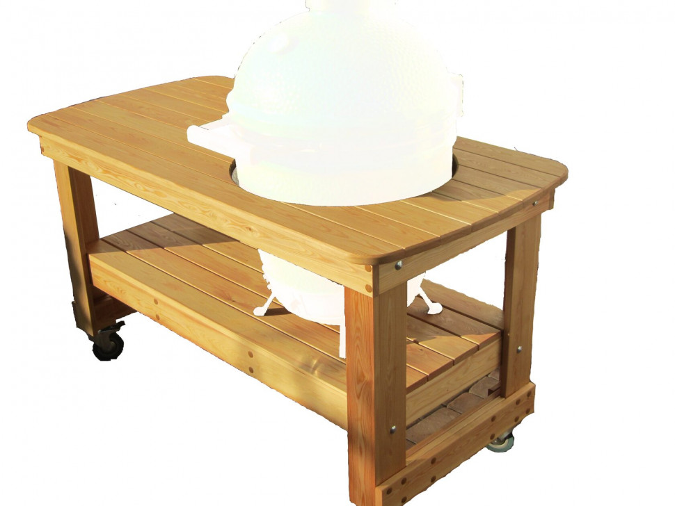 Стол из лиственницы для Green Kamado