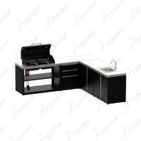 Модуль уличной кухни SMART-600 Стол угловой (HS-KU01-SU600) Helios