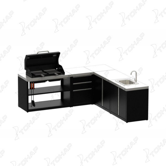 Купить Купить Модуль уличной кухни SMART-600 Стол угловой (HS-KU01-SU600) Helios