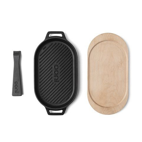 Чугунная ребристая сковорода со съемной ручкой Ooni