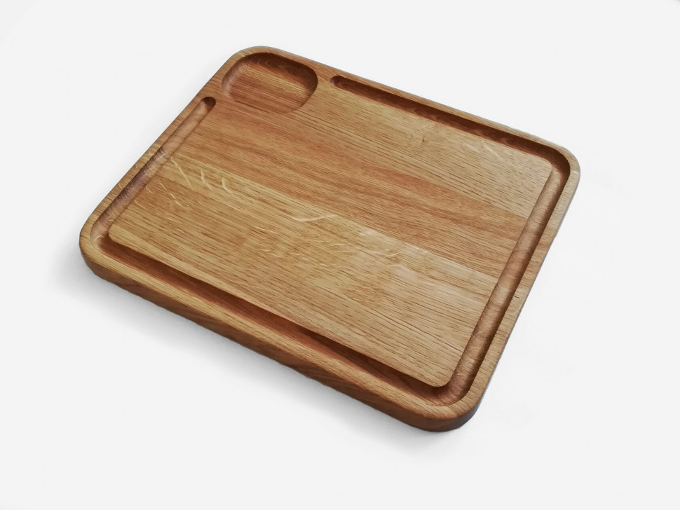 Доска сервировочная для стейка дубовая.