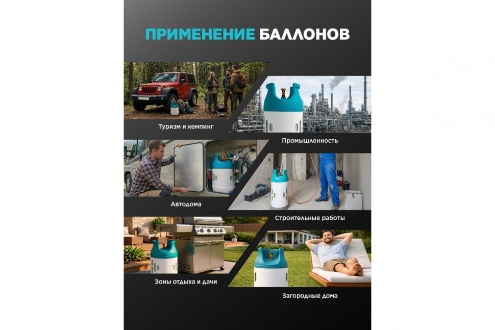 Купить Купить Композитный газовый баллон ПроБаллон 48л с колесиками